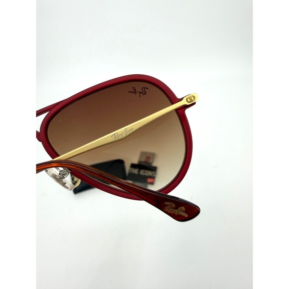 NEW Ray-Ban RB4211 Light Aviator Sunglasses Matte Bordeaux Red Gold 6122/13 56mm main image 11